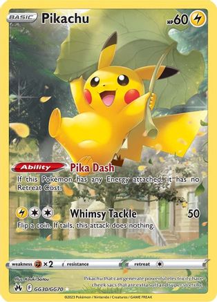 Image of Pikachu GG30/GG70  - Holofoil Crown Zenith Galarian Gallery - Ultra Rare
