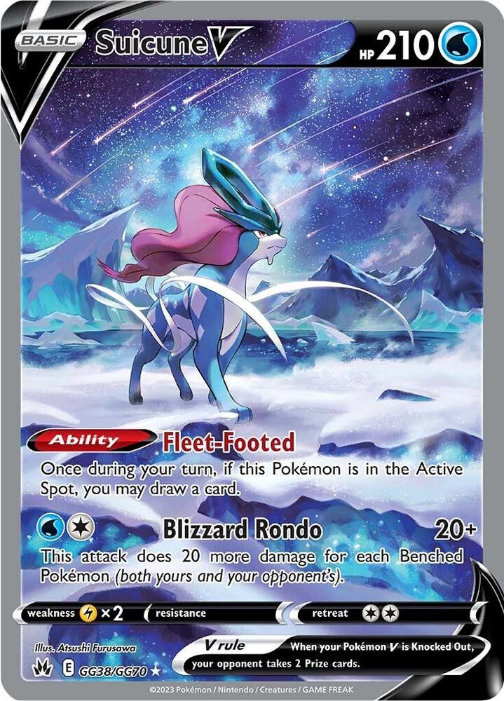 Pokemon Suicune V - Crown Zenith: Galarian Gallery (CRZ:GG) NM