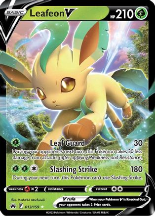 Image of Leafeon V 013/159  - Holofoil Crown Zenith - Ultra Rare