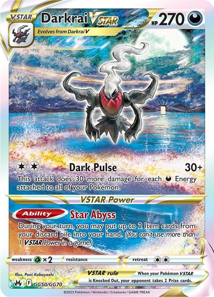Pokemon Darkrai VSTAR - Crown Zenith: Galarian Gallery (CRZ:GG) NM