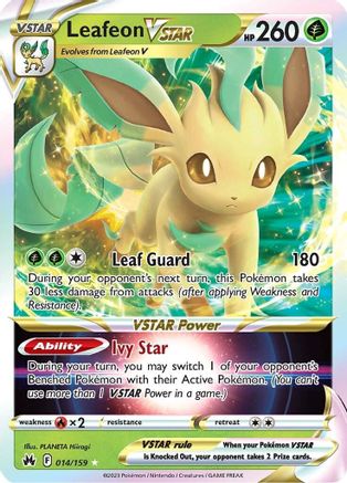 Image of Leafeon VSTAR 014/159  - Holofoil Crown Zenith - Ultra Rare