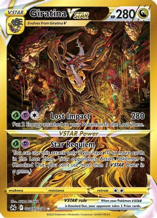 Image of Giratina VSTAR (Secret) GG69/GG70  - Holofoil Crown Zenith Galarian Gallery - Secret Rare