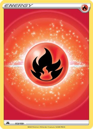 Image of Fire Energy (Texture Full Art) 153/159  - Holofoil Crown Zenith - Ultra Rare