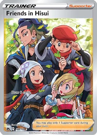 Image of Friends in Hisui (Full Art) 148/159  - Holofoil Crown Zenith - Ultra Rare