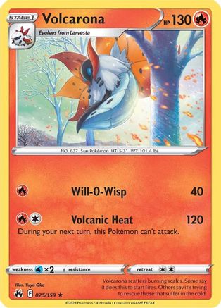Image of Volcarona 025/159  Crown Zenith - Rare