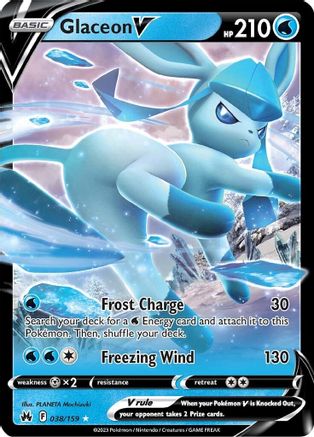 Image of Glaceon V 038/159  - Holofoil Crown Zenith - Ultra Rare