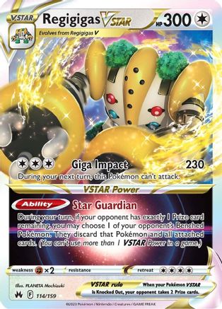 Image of Regigigas VSTAR 114/159  - Holofoil Crown Zenith - Ultra Rare