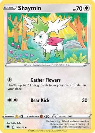 Image of Shaymin 115/159  - Reverse Holofoil Crown Zenith - Uncommon