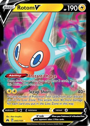 Image of Rotom V 045/159  - Holofoil Crown Zenith - Ultra Rare