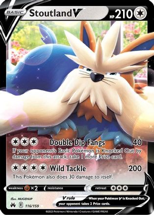 Image of Stoutland V 116/159  - Holofoil Crown Zenith - Ultra Rare