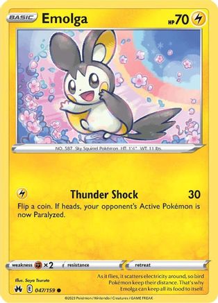 Image of Emolga 047/159  Crown Zenith - Common