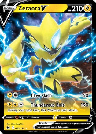 Image of Zeraora V 053/159  - Holofoil Crown Zenith - Ultra Rare