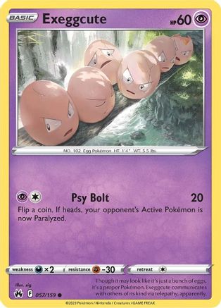 Image of Exeggcute 057/159  Crown Zenith - Common