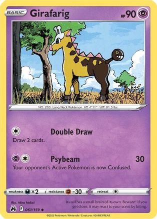 Image of Girafarig 061/159  Crown Zenith - Uncommon