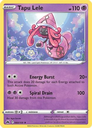 Image of Tapu Lele 064/159  - Reverse Holofoil Crown Zenith - Holo Rare