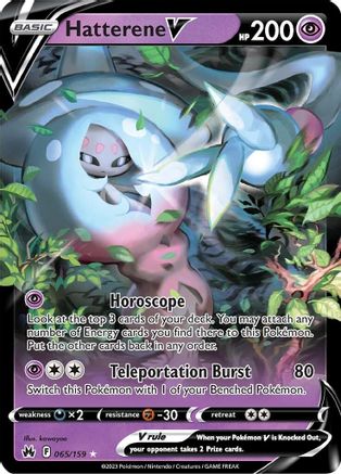 Image of Hatterene V 065/159  - Holofoil Crown Zenith - Ultra Rare
