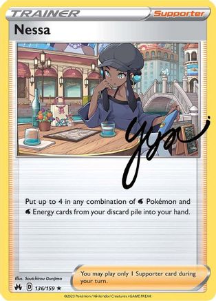 Image of Nessa 136/159  - Holofoil Crown Zenith - Holo Rare