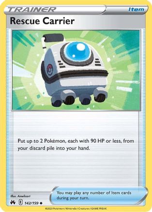 Image of Rescue Carrier 142/159  - Reverse Holofoil Crown Zenith - Uncommon