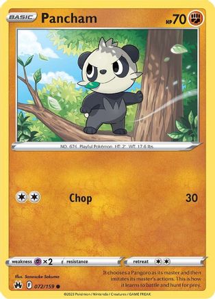 Image of Pancham 072/159  Crown Zenith - Common