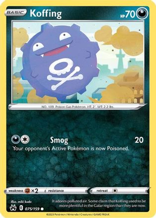 Image of Koffing 075/159  Crown Zenith - Common