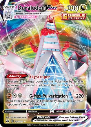Image of Duraludon VMAX 104/159  - Holofoil Crown Zenith - Ultra Rare