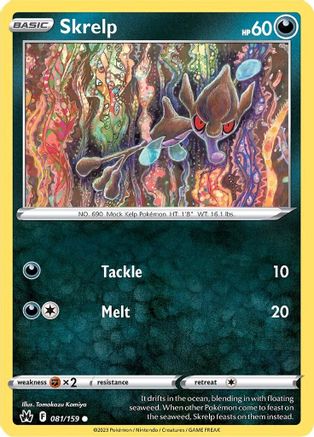 Image of Skrelp 081/159  - Reverse Holofoil Crown Zenith - Common