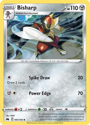 Image of Bisharp 093/159  Crown Zenith - Uncommon
