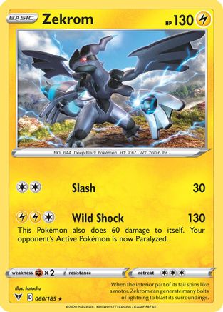 Image of Zekrom 060/185  - Holofoil Miscellaneous Cards & Products - Promo