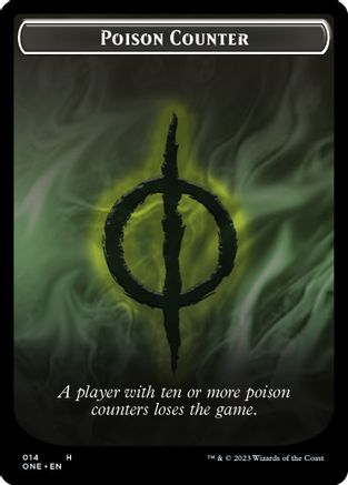 Image of Poison Counter // Beast Double-sided Token (ONC-) - Commander: Phyrexia: All Will Be One