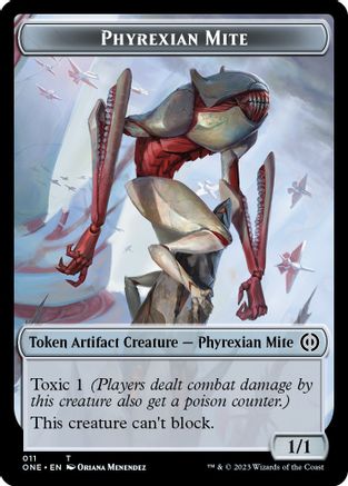 Image of Phyrexian Mite // Phyrexian Insect Double-Sided Token (ONC-11 // 16) - Commander: Phyrexia: All Will Be One