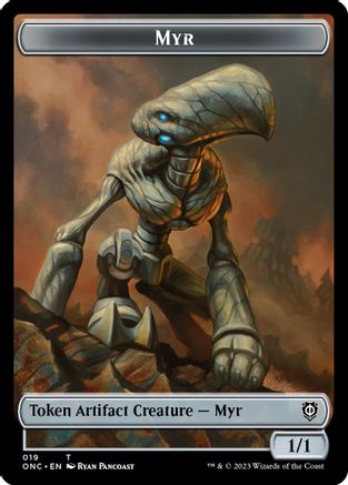 Image of Myr // Thopter Double-sided Token (ONC-) - Commander: Phyrexia: All Will Be One