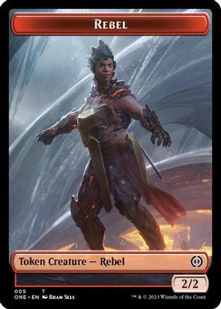 Image of Rebel // Goblin Double-sided Token (ONC-) - Commander: Phyrexia: All Will Be One