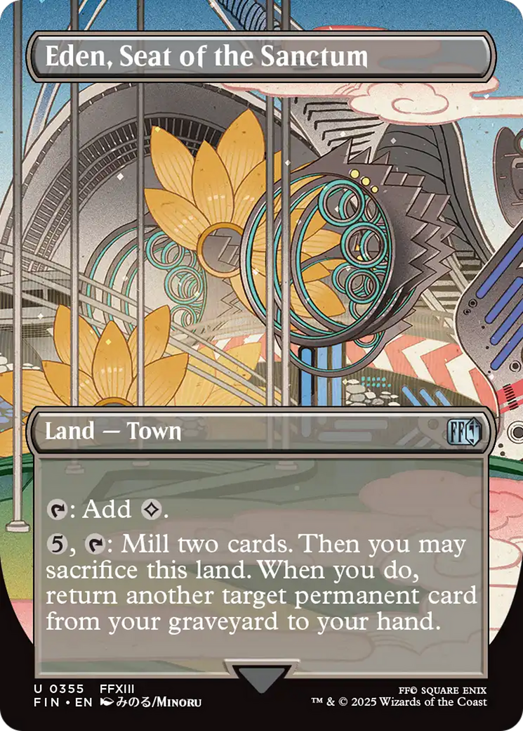 Image of Eden, Seat of the Sanctum (Borderless) (FIN-355) - FINAL FANTASY (Borderless) Foil