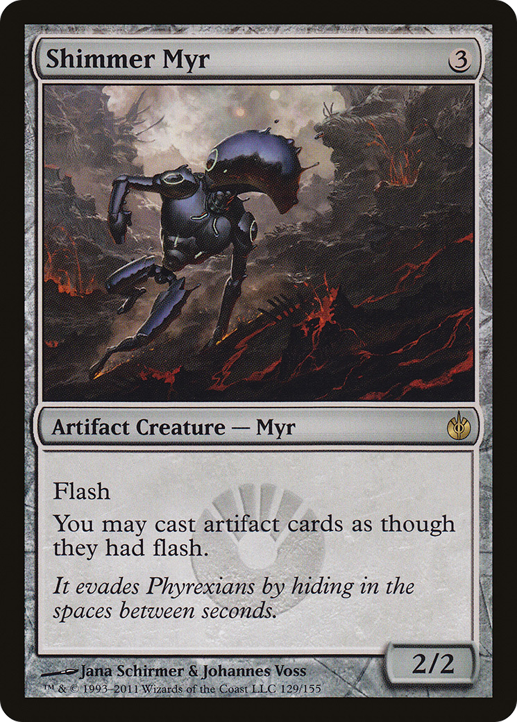 Image of Shimmer Myr (MBS-129) - Mirrodin Besieged Foil