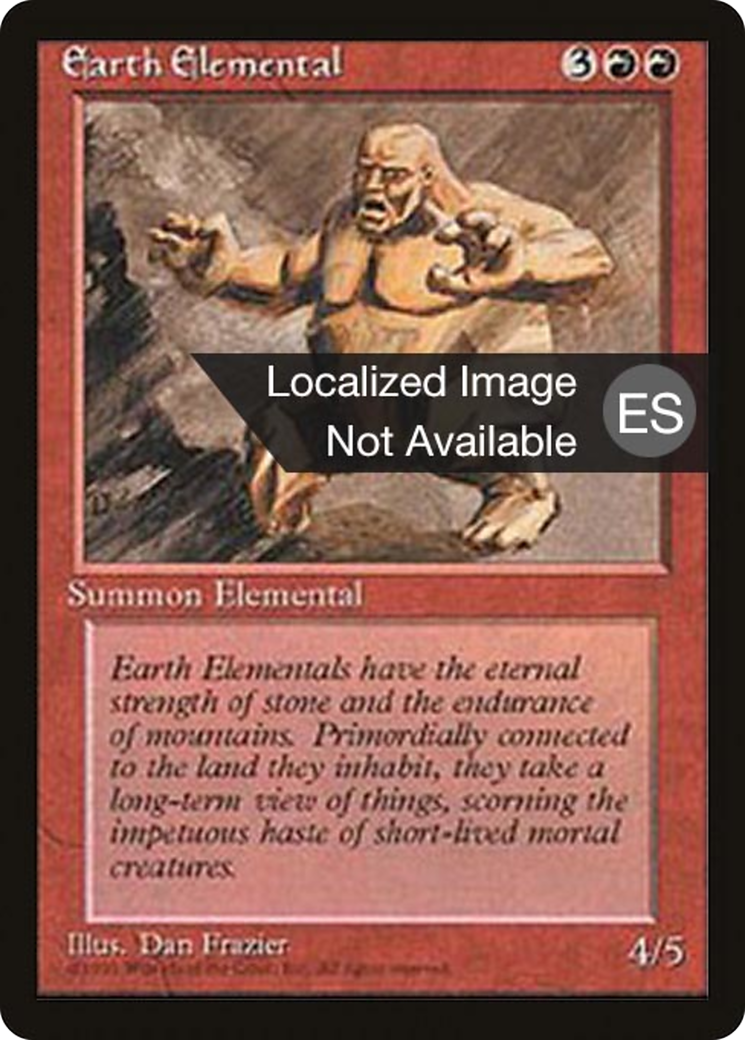 Image of Earth Elemental (4BB-) - Fourth Edition Foreign Black Border