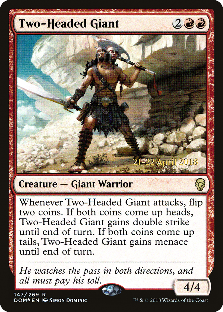 Image of Two-Headed Giant (PRE-147) - Dominaria Promos Foil
