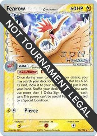 Image of Fearow (Delta Species) - 2007 (Jun Hasebe) 018  World Championship Decks - Rare
