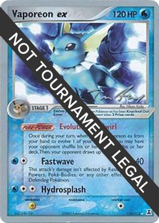 Image of Vaporeon ex - 2007 (Tom Roos) 110  World Championship Decks - Ultra Rare