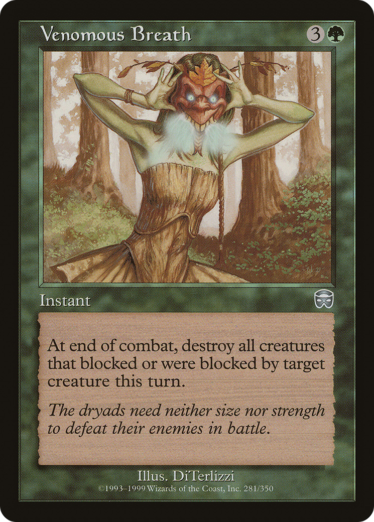 Image of Venomous Breath (MMQ-281) - Mercadian Masques Foil
