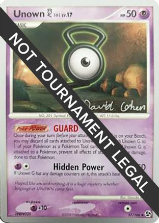 Image of Unown [G] - 2009 (David Cohen) 057  World Championship Decks - Uncommon