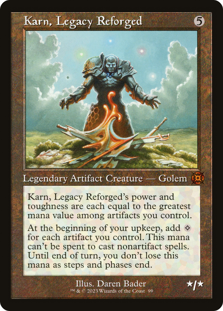 Image of Karn, Legacy Reforged (Retro Frame) (MAT-099) - March of the Machine: The Aftermath: (Showcase) Foil