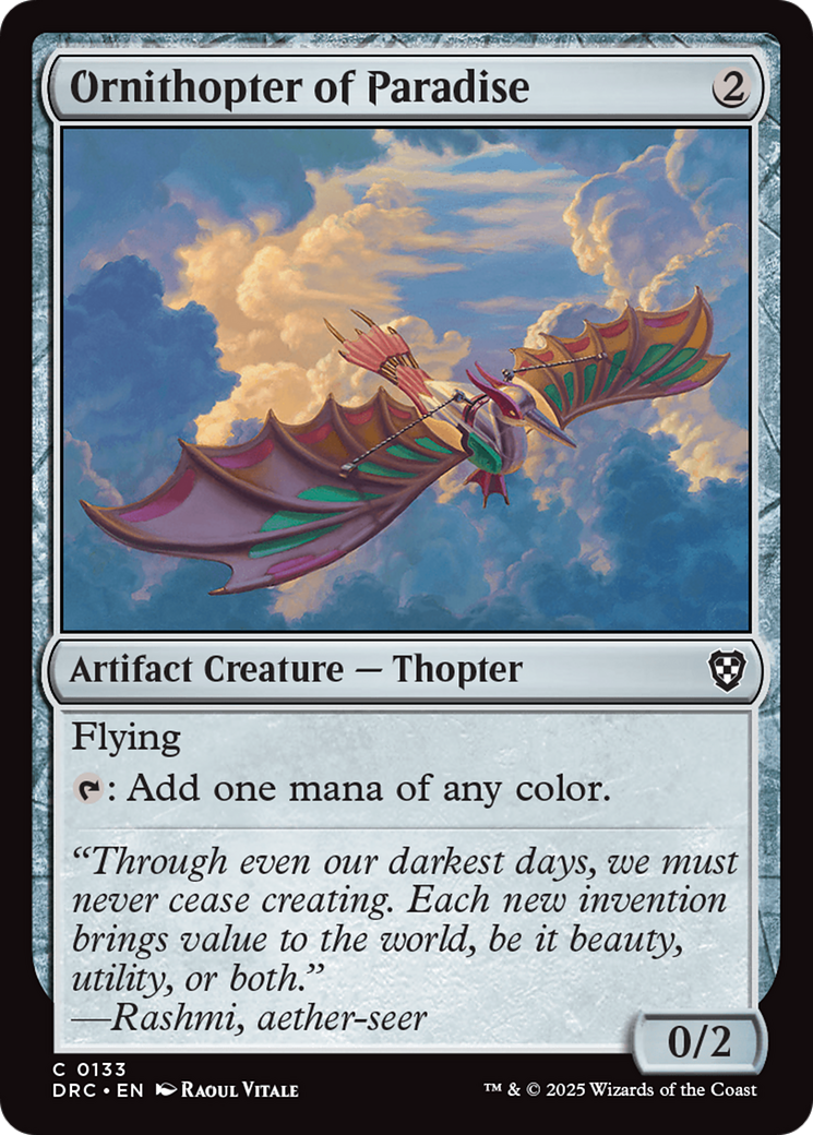 Image of Ornithopter of Paradise (DRC-133) - Commander: Aetherdrift