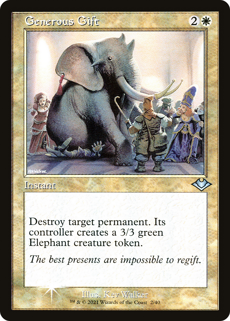 Image of Generous Gift (Retro Frame) (MH1-002) - Modern Horizons 1 Timeshifts Foil