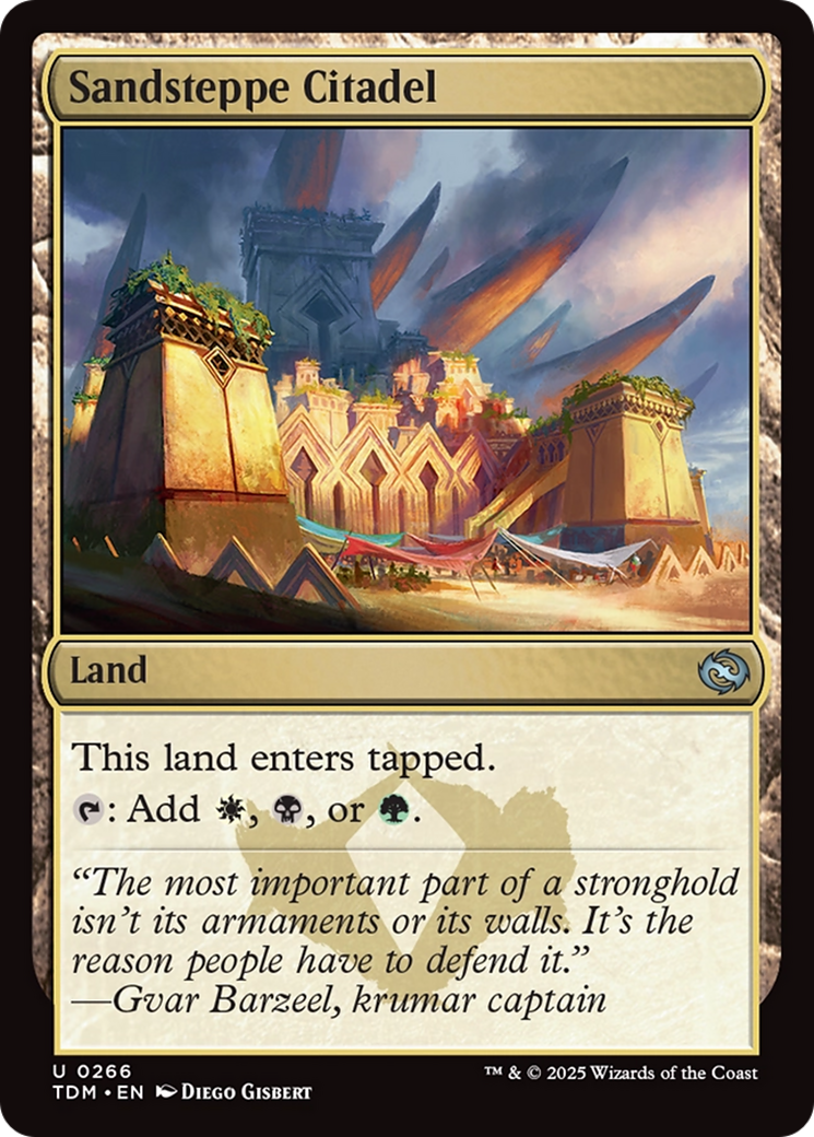Image of Sandsteppe Citadel (TDM-266) - Tarkir: Dragonstorm Foil