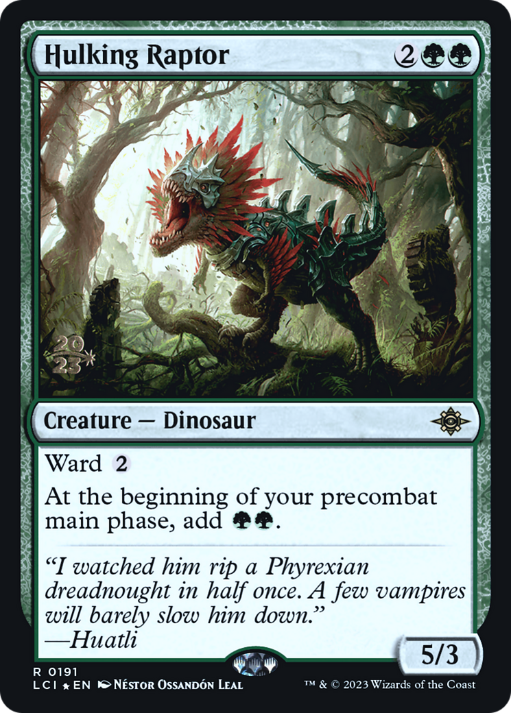 Image of Hulking Raptor (PRE-191) - The Lost Caverns of Ixalan Promos Foil