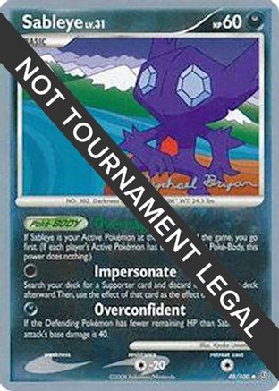 Image of Sableye - 2010 (Mychael Bryan) 048  World Championship Decks - Uncommon
