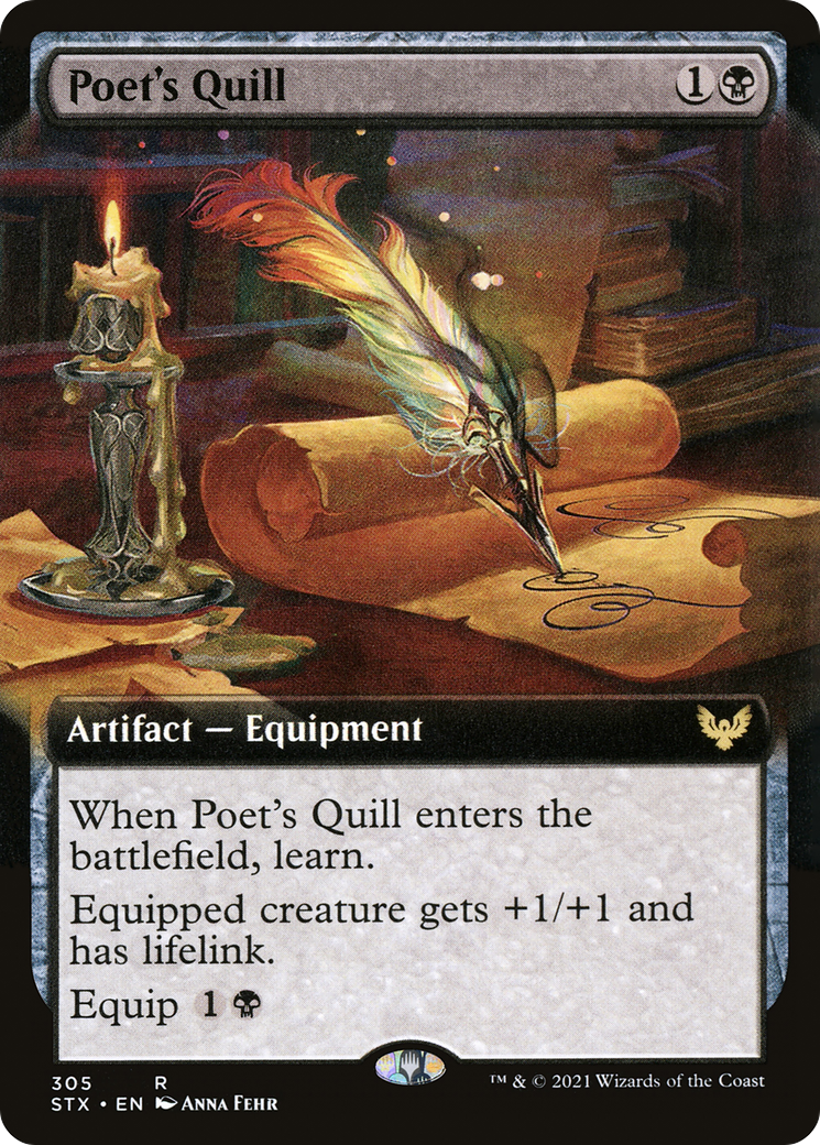Image of Poet's Quill (Extended Art) (STX-305) - Strixhaven: School of Mages: (Extended Art) Foil