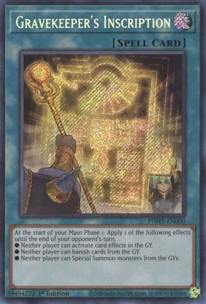 Image of Gravekeeper's Inscription (PHHY-EN000) - Photon Hypernova 1st Edition