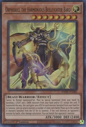 Image of Orphebull the Harmonious Bullfighter Bard (PHHY-EN082) - Photon Hypernova 1st Edition