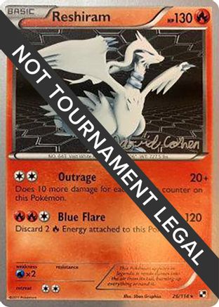 Image of Reshiram - 2011 (David Cohen) 026  World Championship Decks - Rare